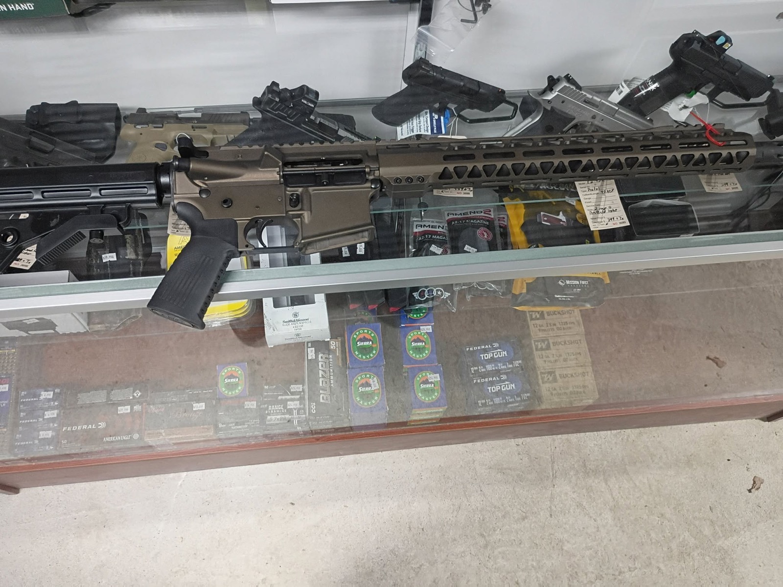 Ammo and accessories at local FFL inventory counter