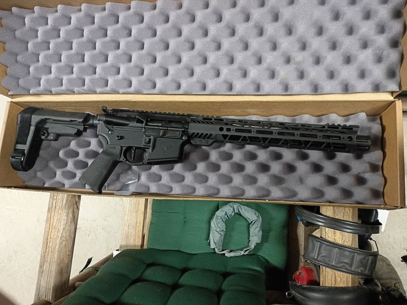 AR pistol in box at local Barnesville FFL